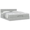 vidaXL Ottoman bed met matras 180x200cm fluweel lichtgrijs