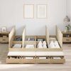 vidaXL Opbergbedframe met lade Sonoma Eiken 200 cm Bewerkt hout