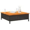 vidaXL Tuintafel 70x70x25 cm poly rattan en acaciahout zwart