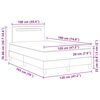 vidaXL Boxspringbed met matras Grijs 120 x 190 cm Kunstleer