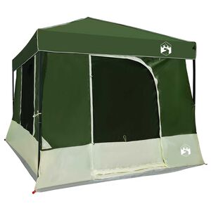 vidaXL Camping Tent Set 2 st 6-persoons Groen Taffeta en Stof