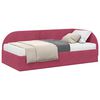 vidaXL Hoekbedframe met Matras 2 st Wijnrood 90 x 200 cm Fluweel