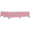 vidaXL Bedframe met matras Roze 200 x 200 cm Stof