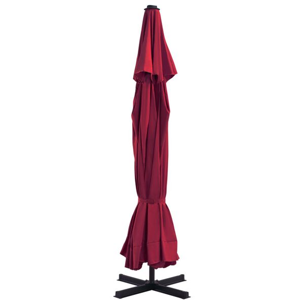 vidaXL Parasol met draagbare voet rood