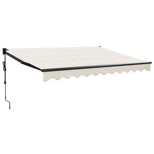 vidaXL Luifel automatisch uitschuifbaar 3x2,5 m cr&egrave;mekleurig