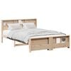 vidaXL Bedframe met plank Bruin 160 x 200 cm Massief grenenhout