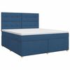 vidaXL Boxspringbed met matras met hoofdeinde Blauw 160 x 200 cm Stof