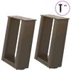 vidaXL Salontafelpoten 2 st U-vormig 30x(30-31) cm staal naturel