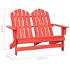 vidaXL Tuinstoel 2-zits Adirondack massief vurenhout rood