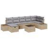 vidaXL Tuin Sofa Set met kussen 8 pcs Beige poly rattan