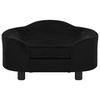 vidaXL Hondenbank 67x47x36 cm pluche zwart