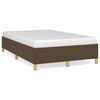 vidaXL Bedframe zonder matras 120x190 cm stof donkerbruin