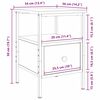 vidaXL Nachtkastje met lade Zwart Eiken 34 x 36 x 50 cm Bewerkt hout