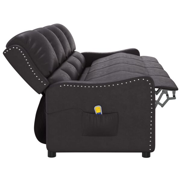 vidaXL Massagestoel 4-zits verstelbaar glanzend kunstleer zwart