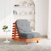 vidaXL Futon slaapbank met matras 70x206x11 cm grenenhout wasbruin
