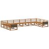 vidaXL Buiten bankenset 10 pcs Naturel Massief Acaciahout