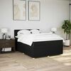 vidaXL Boxspring met matras stof zwart 160x200 cm