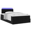 vidaXL Bed poef met matras en LED's 120x190 cm fluweel zwart
