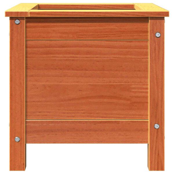 vidaXL Tuin Bloempot Wasbruin 40 x 40 x 39 cm Massief grenenhout