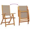 vidaXL Tuinstoelen inklapbaar 2 st massief acaciahout en textileen
