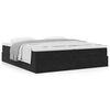 vidaXL Ottoman bed met matrassen 200x200cm fluweel zwart