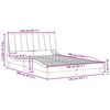 vidaXL Bedframe zonder matras "Hanko" stof taupe 140x190 cm