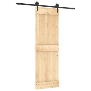 vidaXL Schuifdeur 70 x 210 cm Massief Grenenhout (Niet-Behandeld)