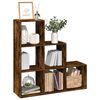 vidaXL Kamerscherm / boekenkast 3-laags 99x29x99 cm hout gerookt eiken