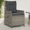 vidaXL Tuinstoelen 2 st verstelbaar poly rattan grijs