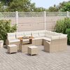 vidaXL Tuin Sofa Set met kussen met opslag 12 pcs Beige en Cr&egrave;me
