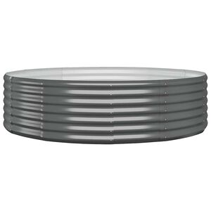 vidaXL Plantenbak 140x140x36 cm gegalvaniseerd staal antracietkleurig