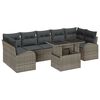 vidaXL Tuin Sofa Set 8 st Grijs poly rattan