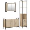 vidaXL Badkamerkastenset 3 st Sonoma Eiken 40 x 36 x 200,5 cm