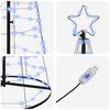 vidaXL LED Kerstboom met 800 LED met grondpennen Blauw 400 cm IJzer