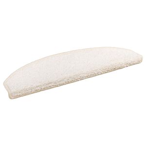 vidaXL Zelfklevende Trapmatten Halfrond 15 pcs Wit 80 x 24,5 x 3,5 cm