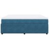 vidaXL Boxspring met matras fluweel donkerblauw 200x200 cm