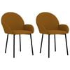 vidaXL Eetkamerstoelen 2 st fluweel bruin