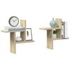 vidaXL Wandschappen 2 st 38x12x38 cm bewerkt hout sonoma eikenkleurig