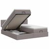 vidaXL Ottoman bed met matras 2 st Taupe 180 x 200 cm Stof