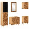 vidaXL Badkamerkastenset met lade met opslag 5 pcs Massief Mango Hout