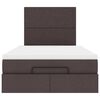 vidaXL Ottoman bed met matras 120x200cm stof donkerbruin
