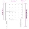 vidaXL Hoofdbord met randen 93x16x118/128 cm stof zwart