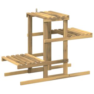 vidaXL Plantenstandaard Wit 82 x 36 x 60 cm Massief Acaciahout
