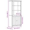vidaXL Boekenkast BODO 82x40x173 cm massief grenenhout wit