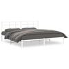 vidaXL Bedframe met hoofdbord metaal wit 200x200 cm