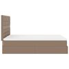 vidaXL Ottoman bed met matras en LED's 140x200cm kunstleer