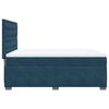 vidaXL Boxspring met matras fluweel blauw 140x200 cm
