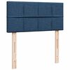 vidaXL Boxspring met matras stof blauw 90x190 cm
