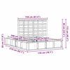 vidaXL Bedframe Bruin 160 x 200 cm Massief grenenhout