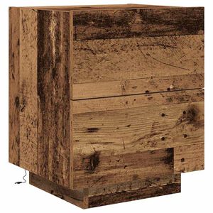 vidaXL Nachtkastje met lade Oudhout 45 x 40 x 55 cm Bewerkt hout